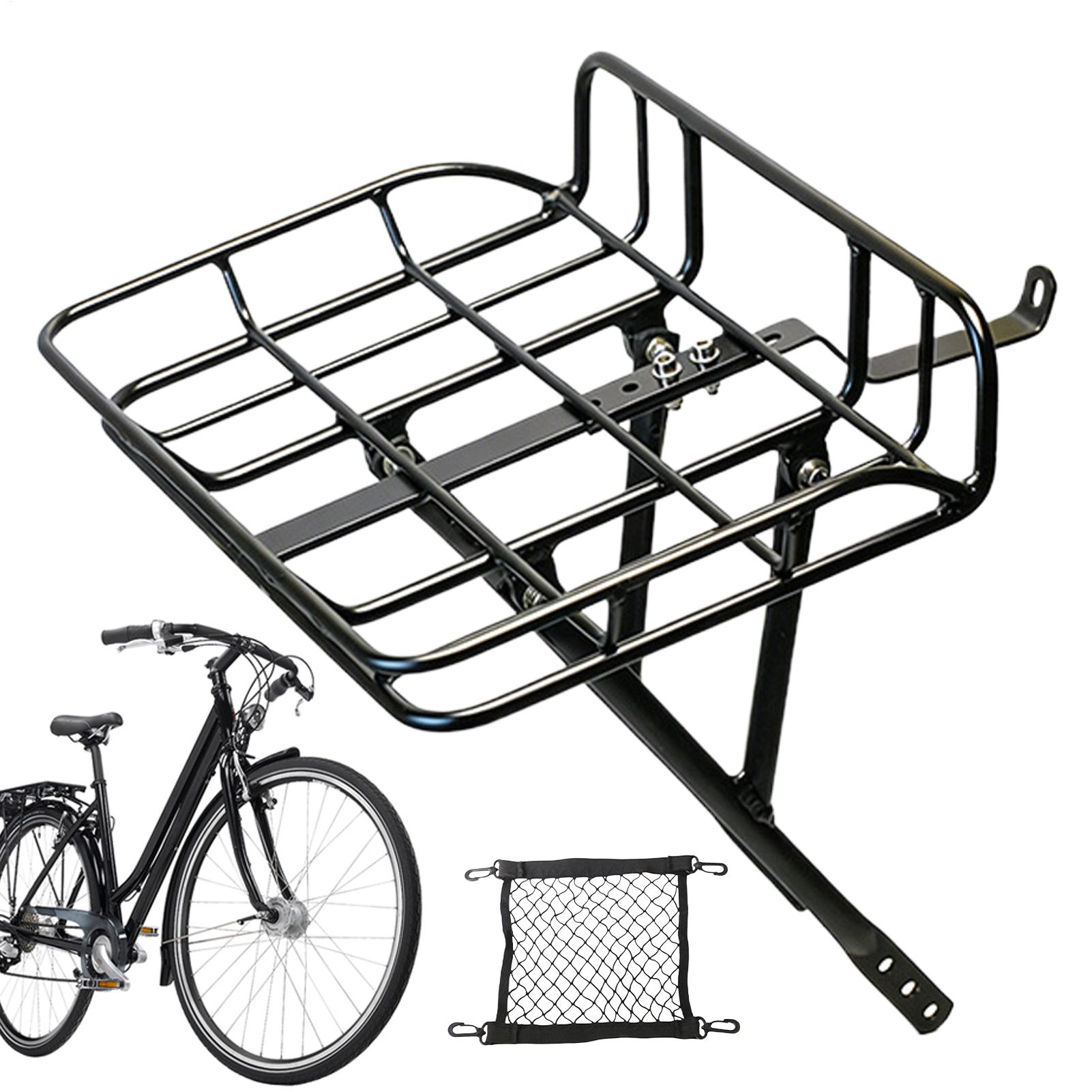 Cycling For Commute - Schnell abnehmbarer Fahrradkorb vorne, großer Metall-Transportkorb