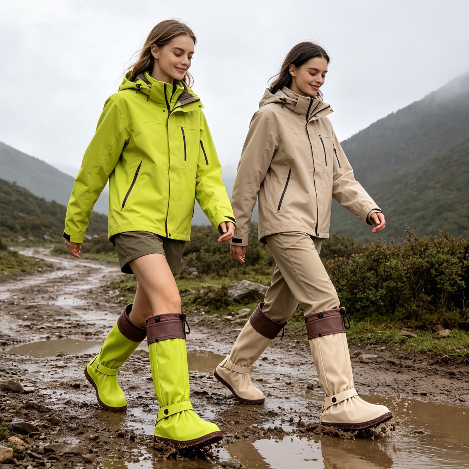 Cycling Shoes For Commute - Regenstiefelüberzieher mit Reißverschluss, wiederverwendbar, rutschfest, langer